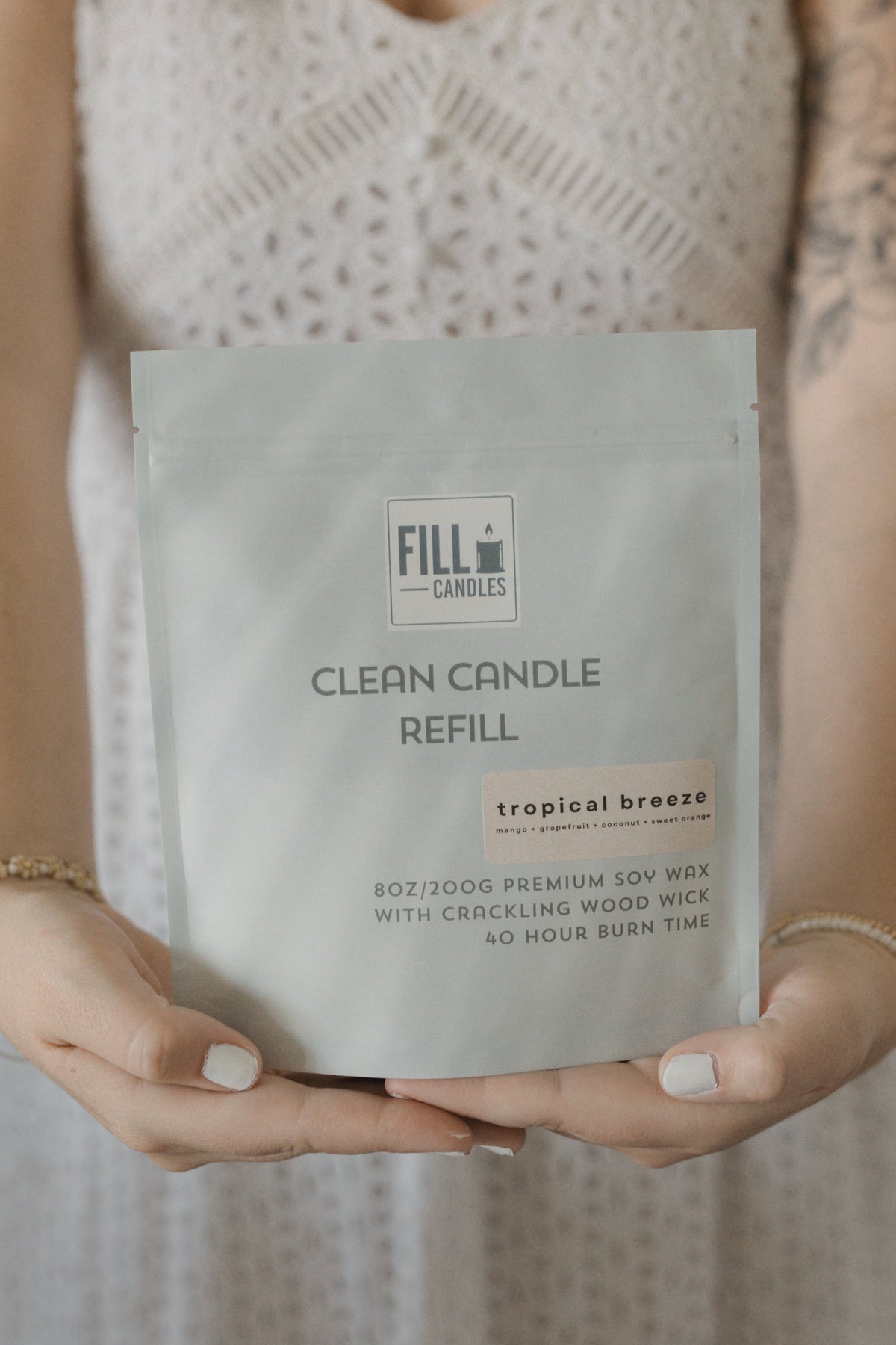 Tropical Breeze Candle Refill | FILL Candles Refills, Made in BC